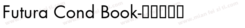 Futura Cond Book字体转换
